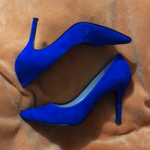 Nine West | Shoes | Royal Blue Nine West Flax Heel Pumps 5 | Poshmark